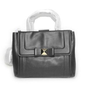 kate spade Bow Terrace Bradshaw Leather Satchel Crossbody Bag in Asphalt